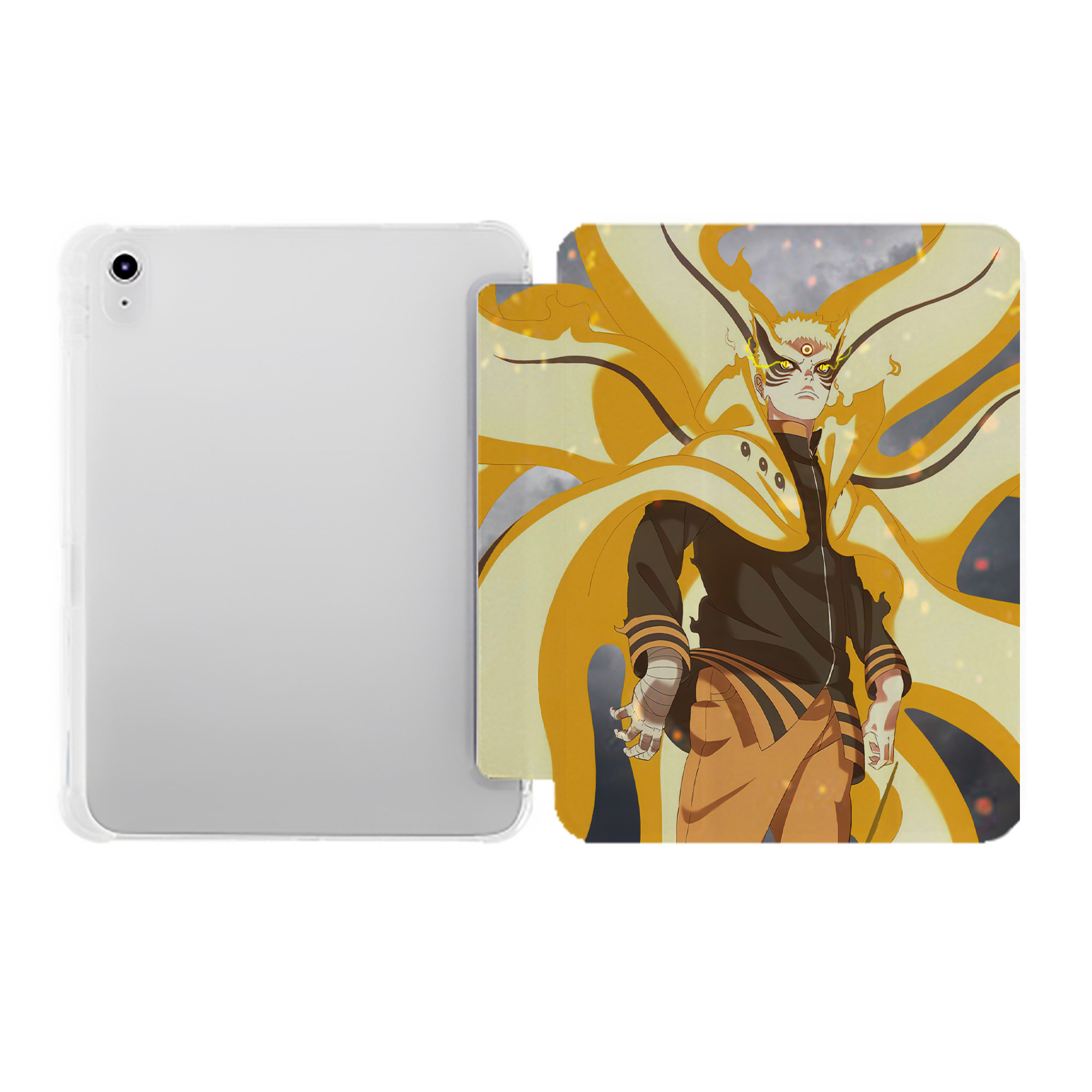 （画像用） NARUTO -ナルト- NARUTO -ナルト- 疾風伝 IPad ケース ペン収納付き 三つ折りスタンド PUレザー×シリコン 対応機種9.5/10.5/10.9インチ